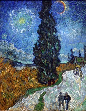 Road with Cypresses 3 Vincent van Gogh Oil Paintings